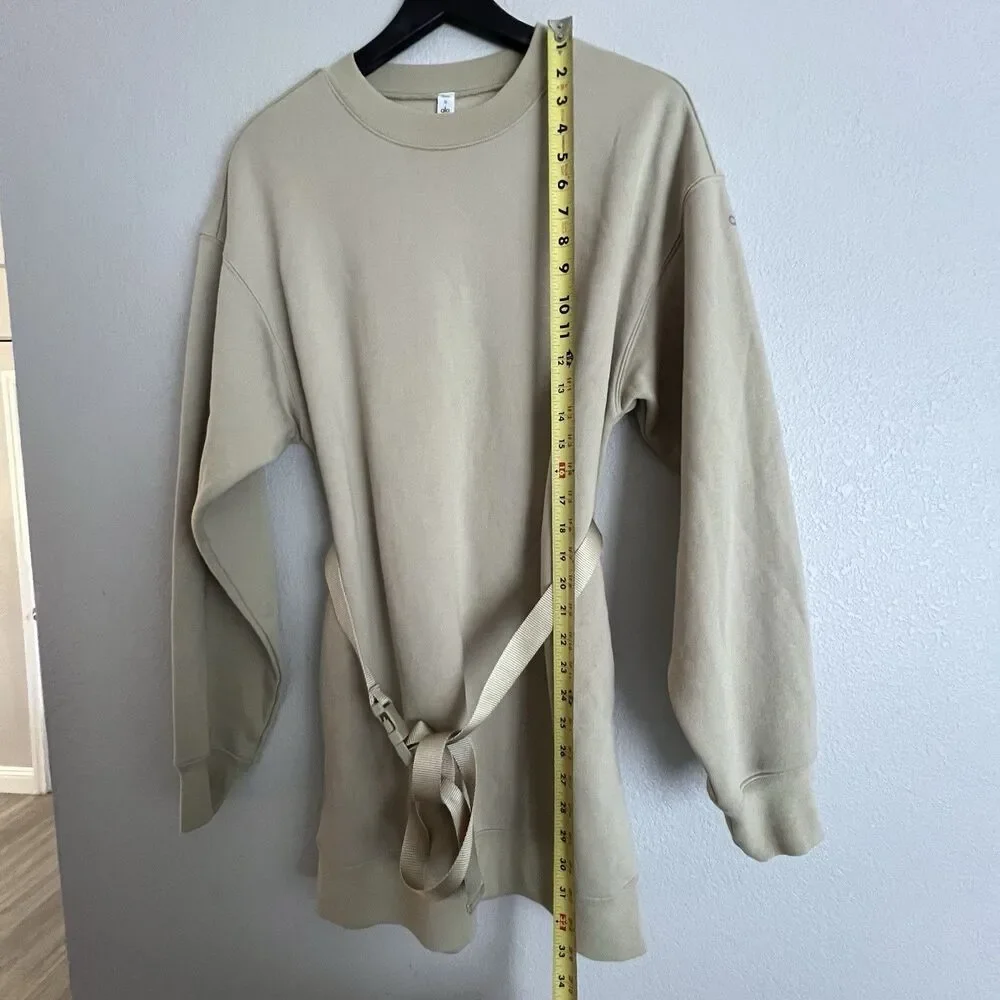 Alo Yoga Cityscape Sweatshirt Dress in California Sand